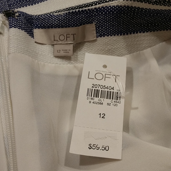 Ann Taylor Striped Fringe Wrap Skirt - Picture 4 of 4